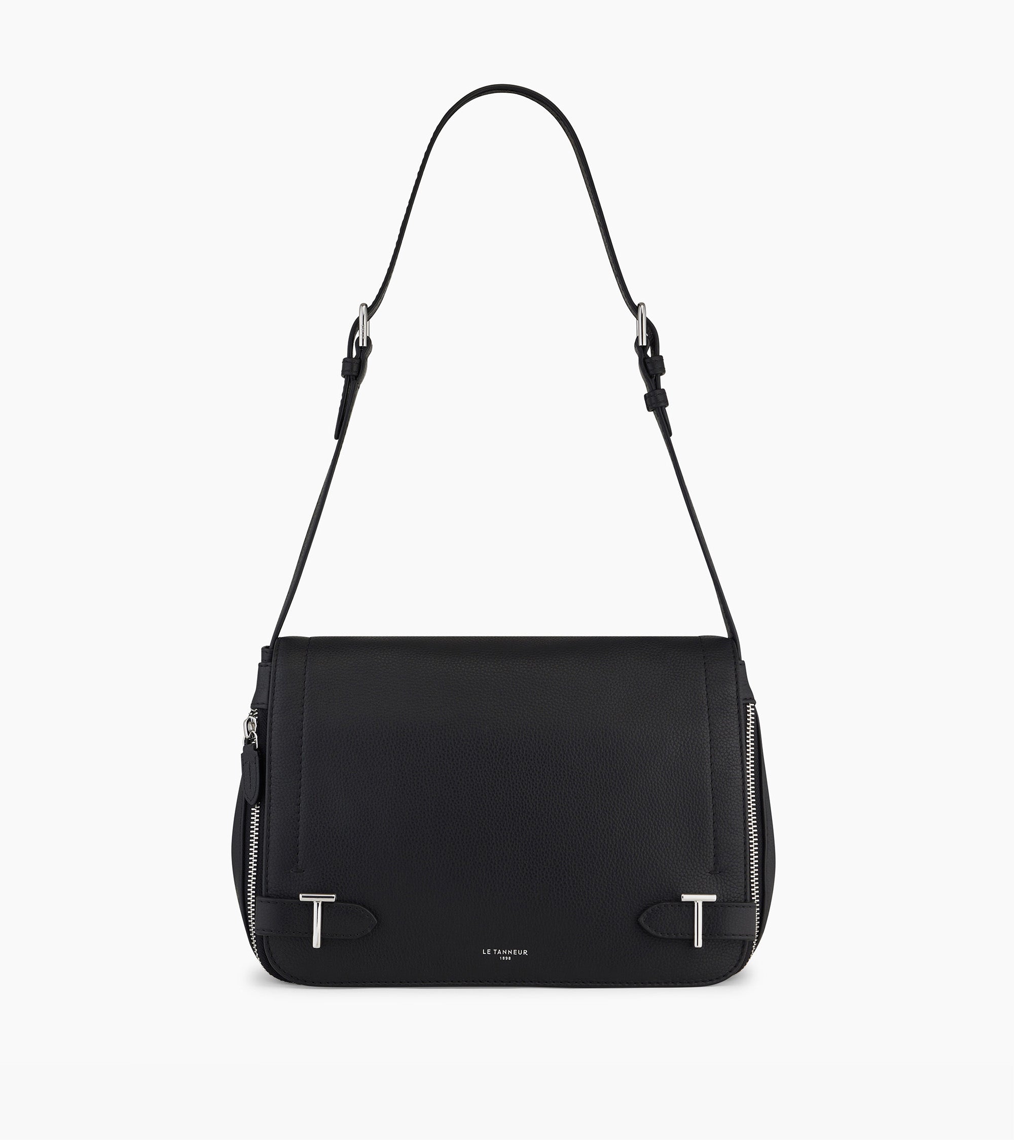 Bolso bandolera mediano Simone de piel texturizada.