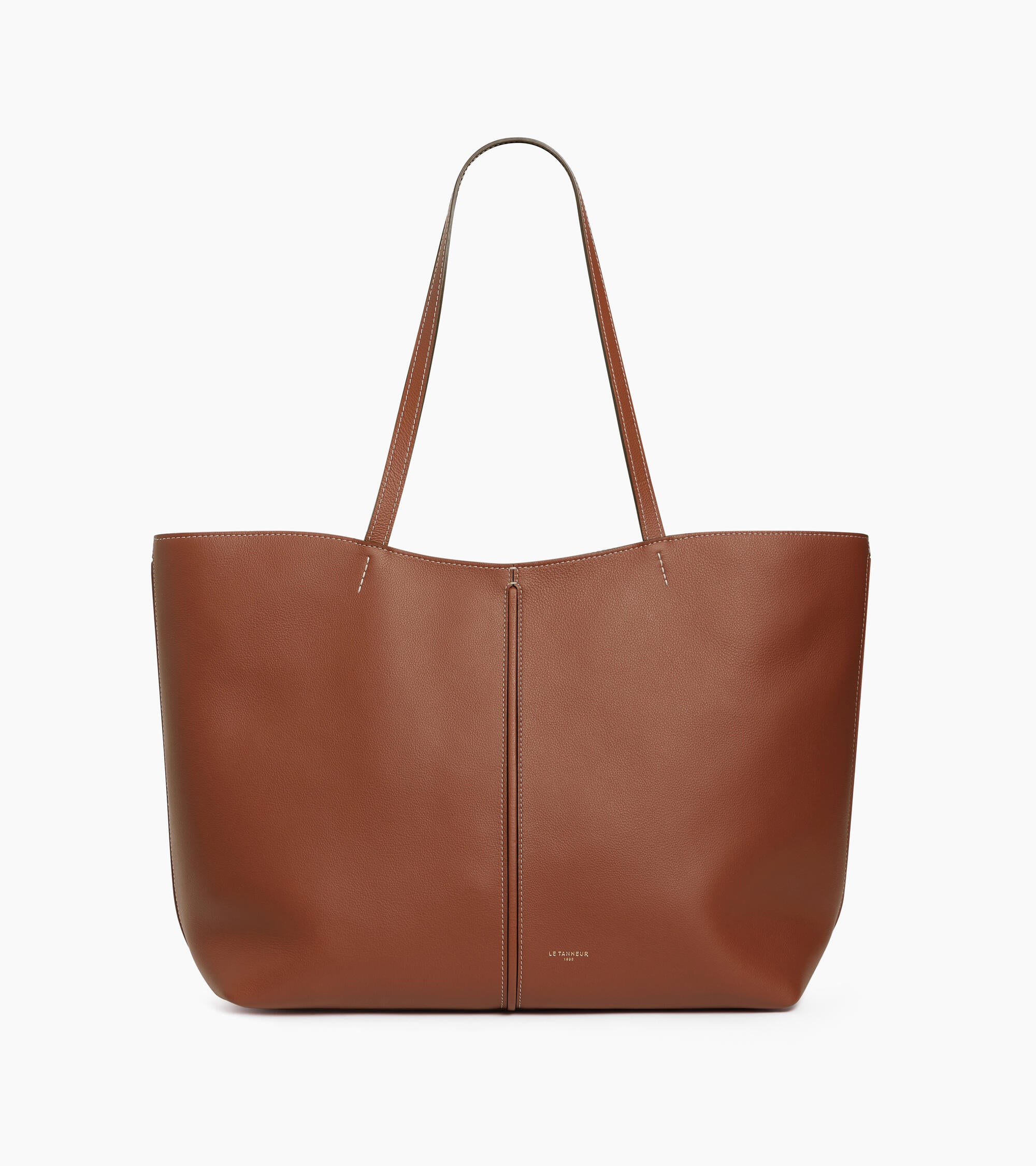 Bolso cabás grande Hortense de piel granulada de doble cara