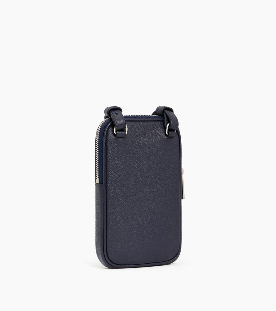 Bolso para móvil de cuero granulado