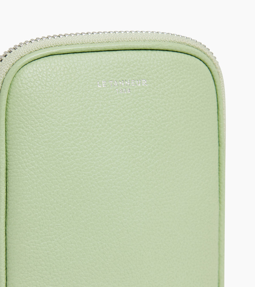Emile phone case in grained leather