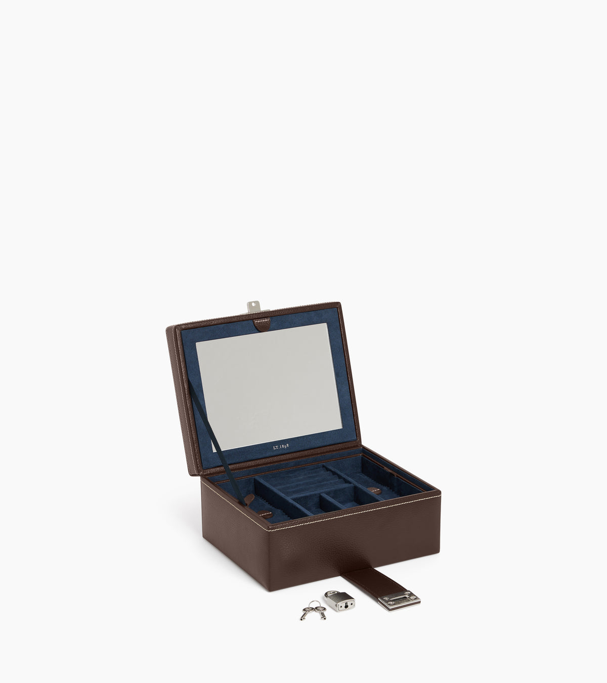 Medium jewelry box in leather