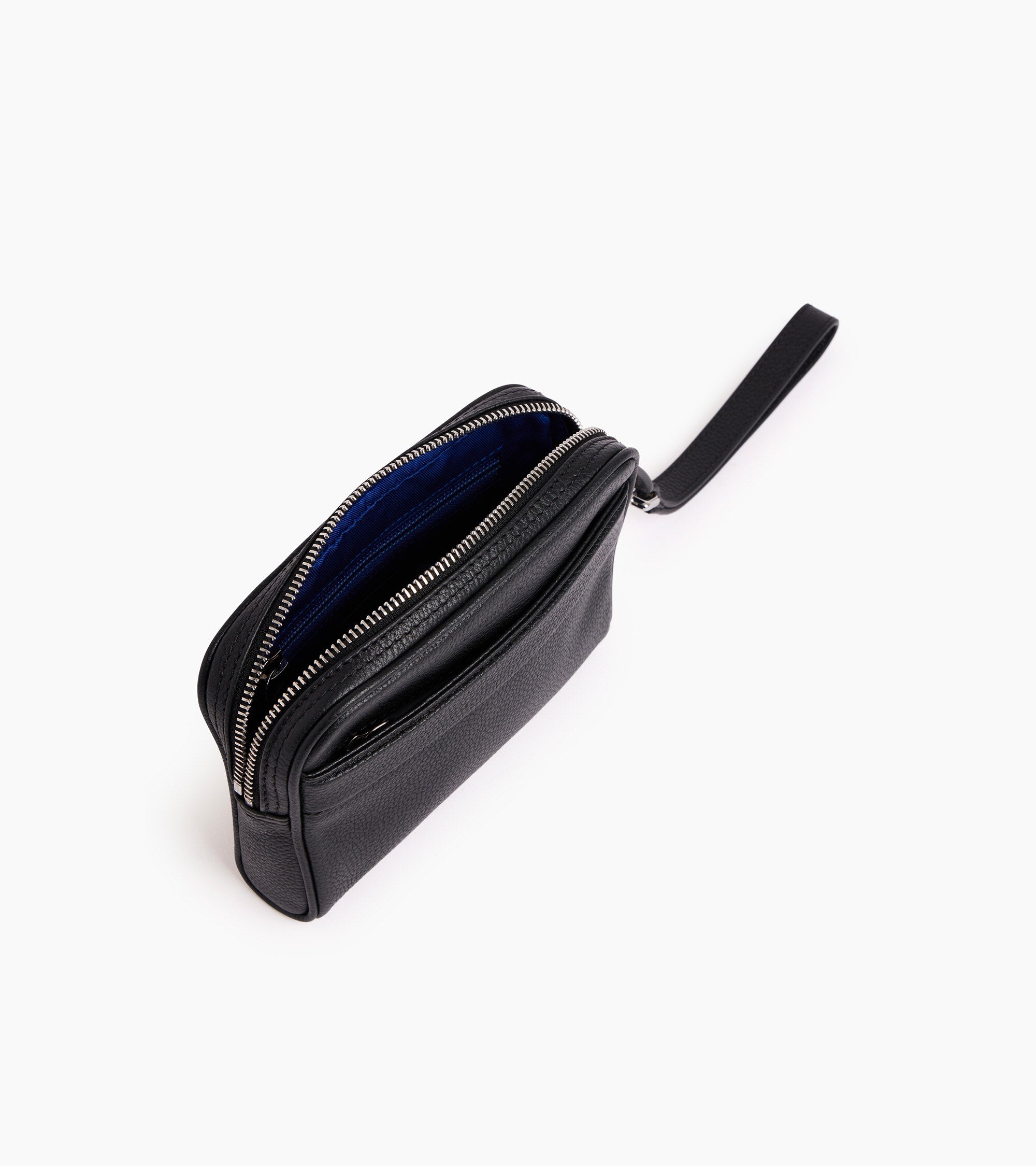 Kleine Tasche Charles aus genarbtem Leder mit abnehmbarer Handschlaufe