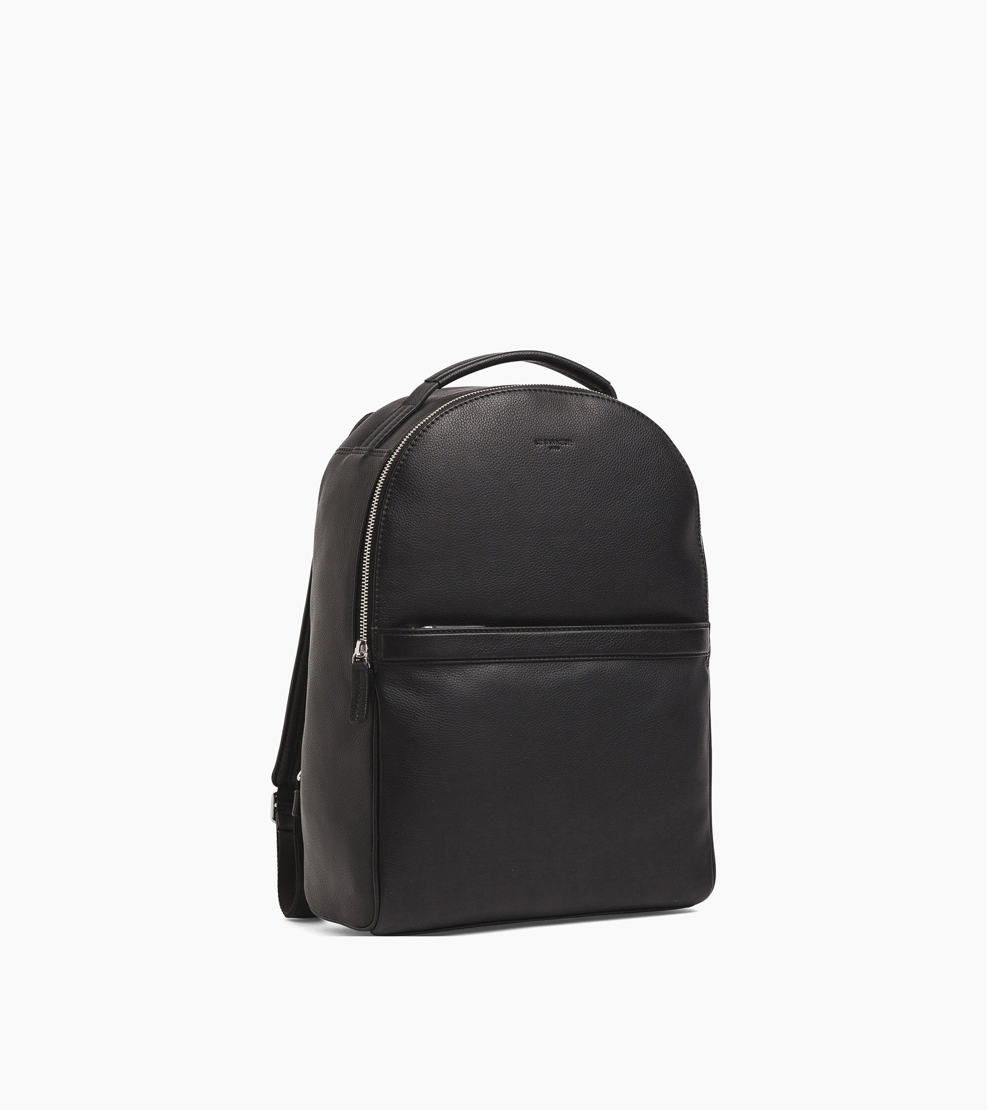 Rucksack Charles aus genarbtem Leder mit Reißverschluss