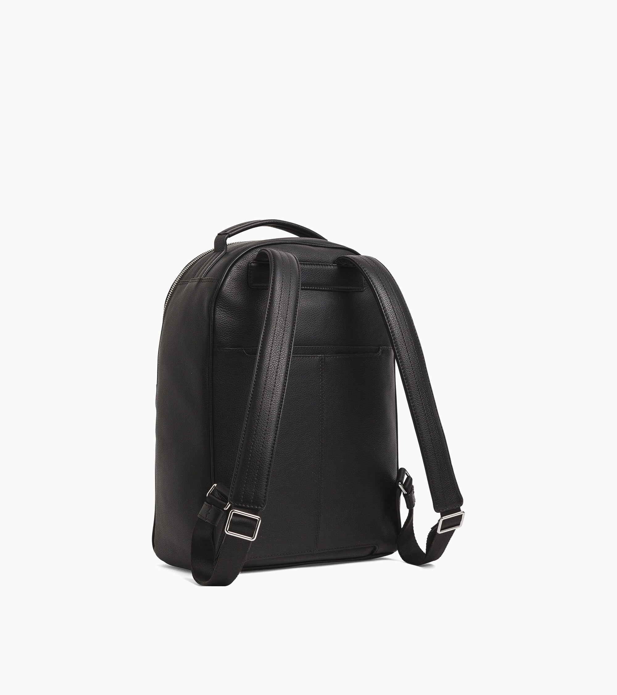 Rucksack Charles aus genarbtem Leder mit Reißverschluss