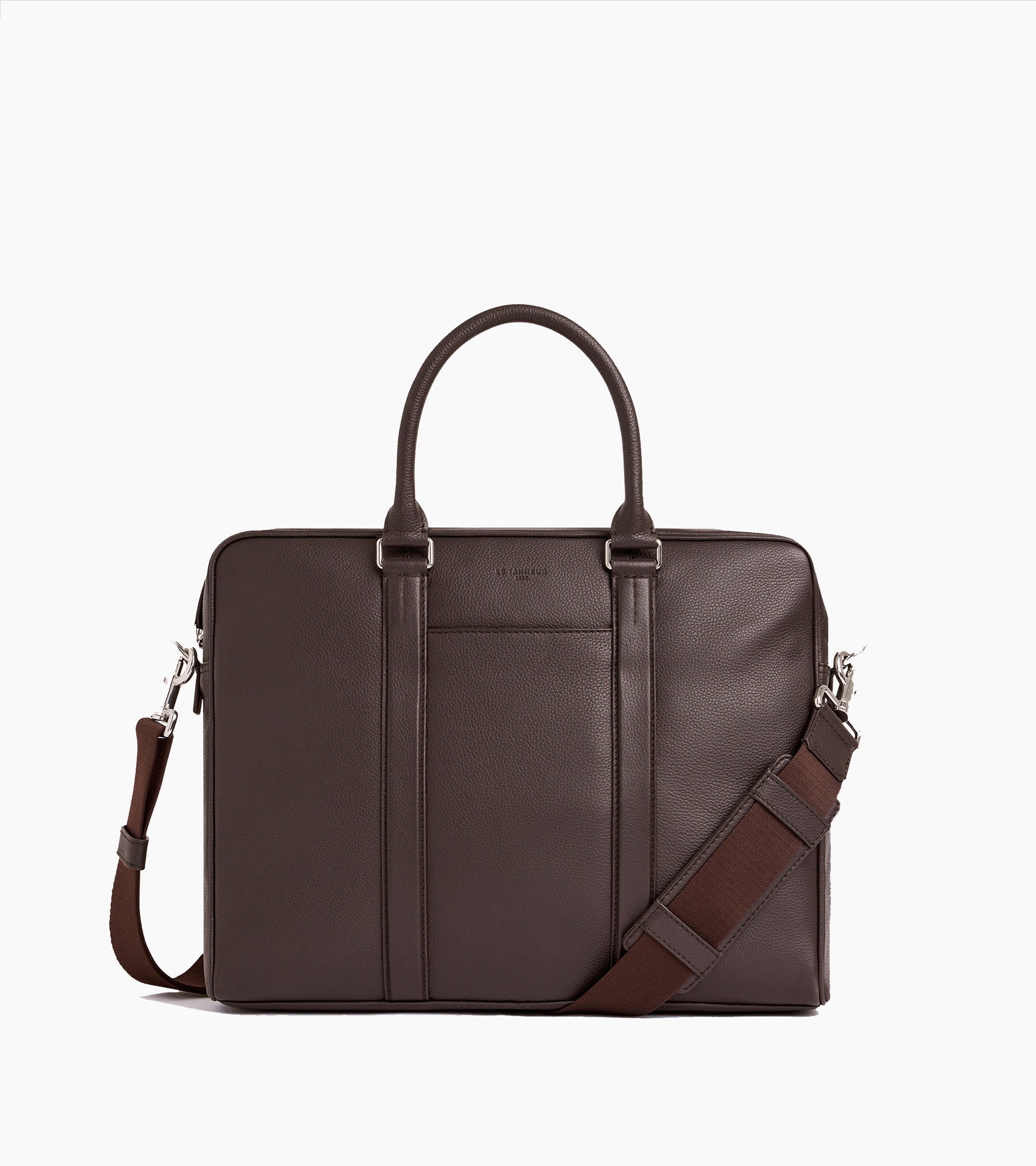17" Charles Aktentasche aus genarbtem Leder mittleres Modell
