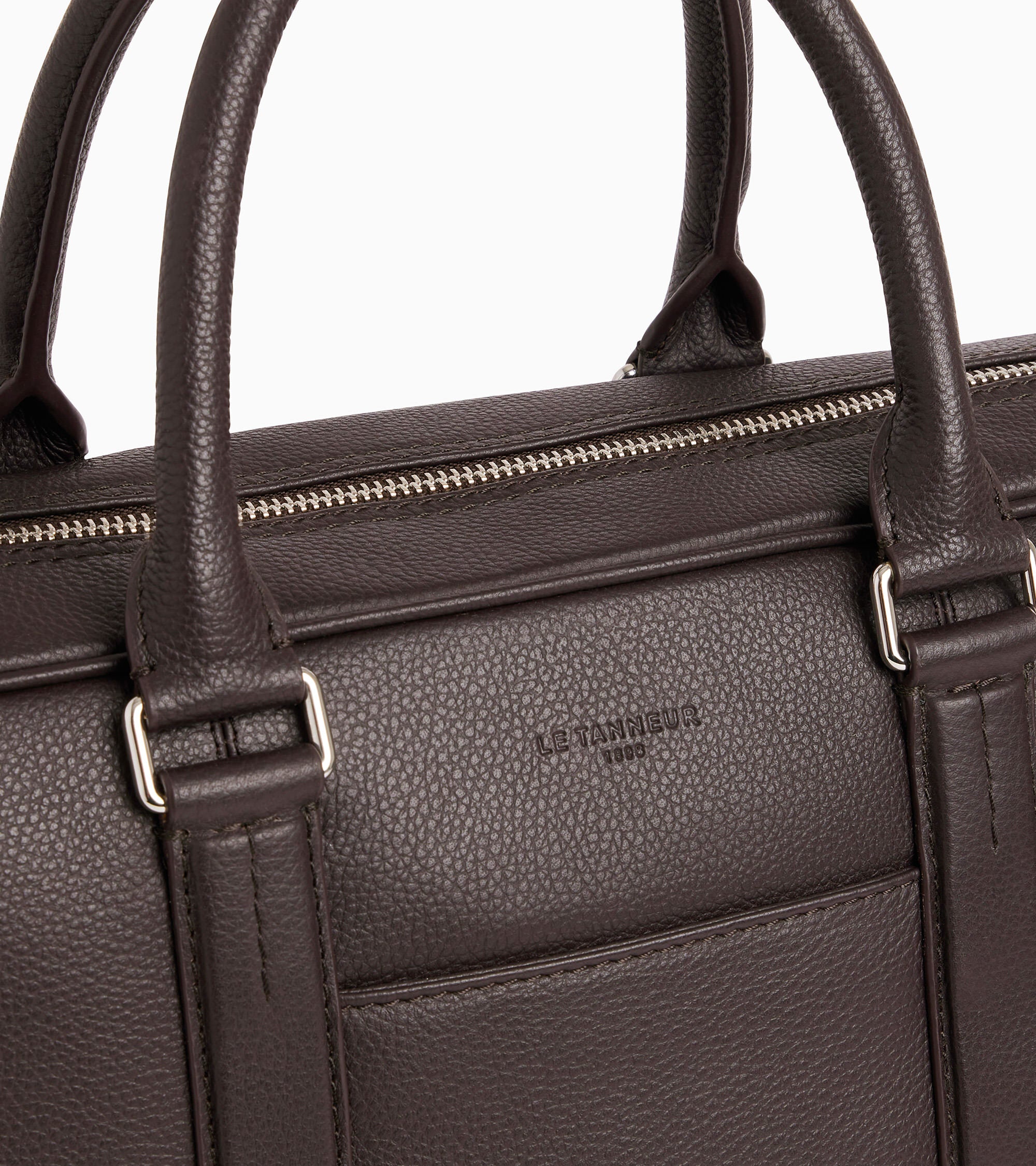 17" Charles Aktentasche aus genarbtem Leder mittleres Modell