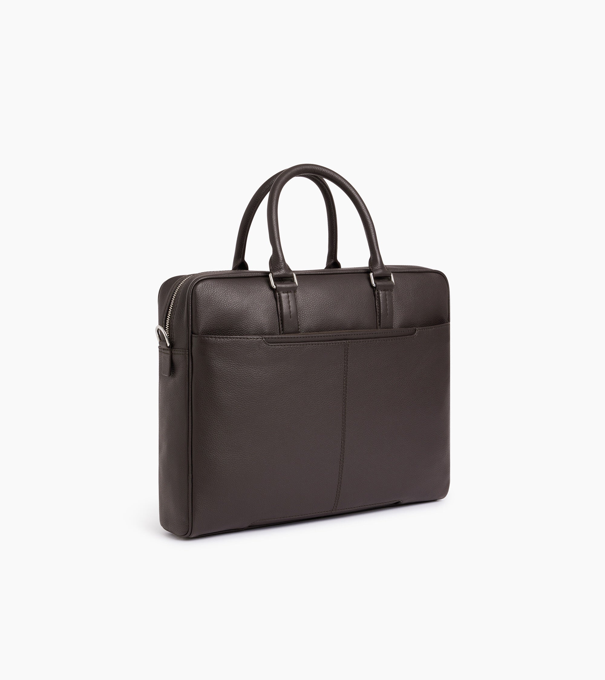 17" Charles Aktentasche aus genarbtem Leder mittleres Modell