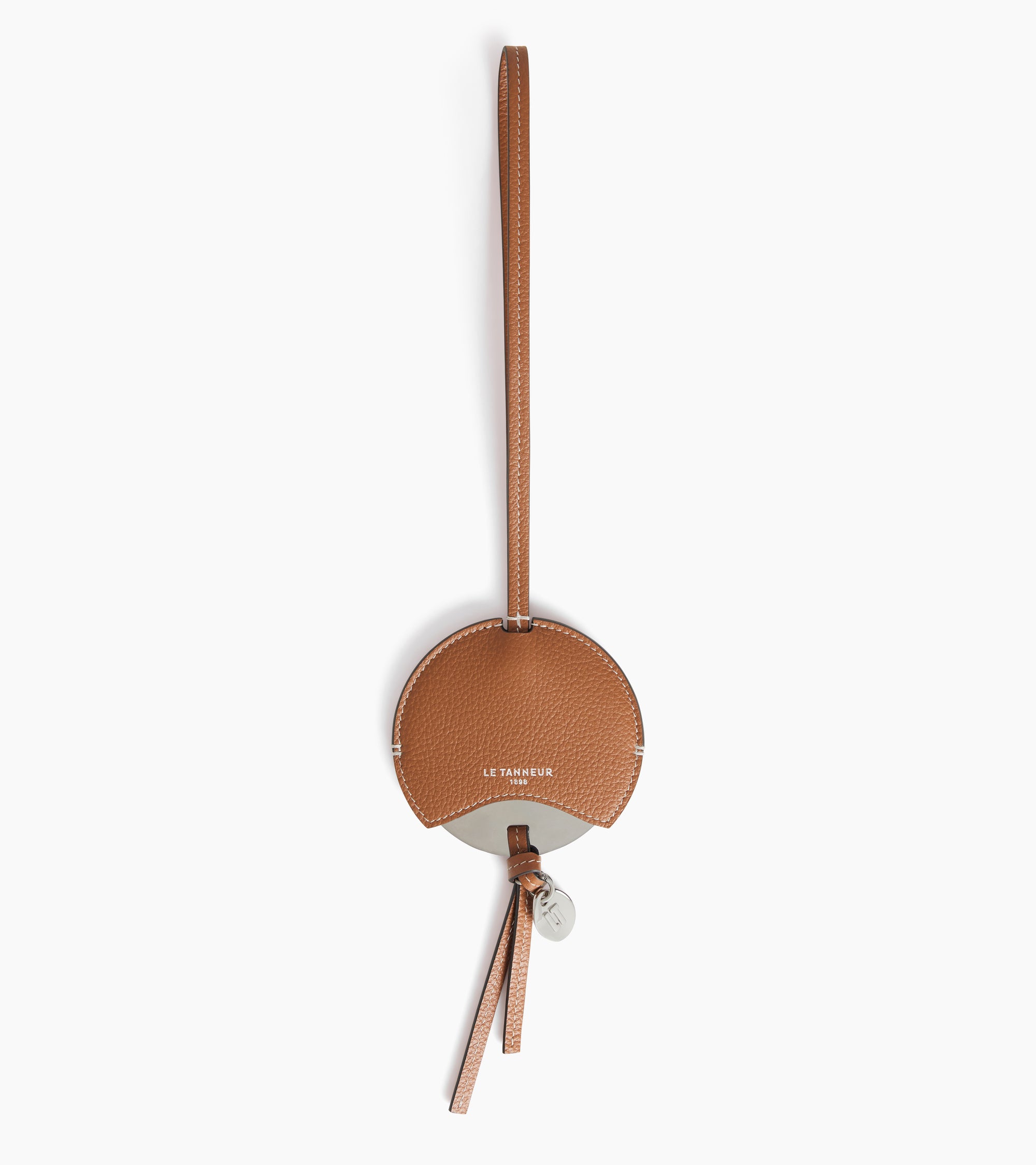 Miroir charms en cuir grainé
