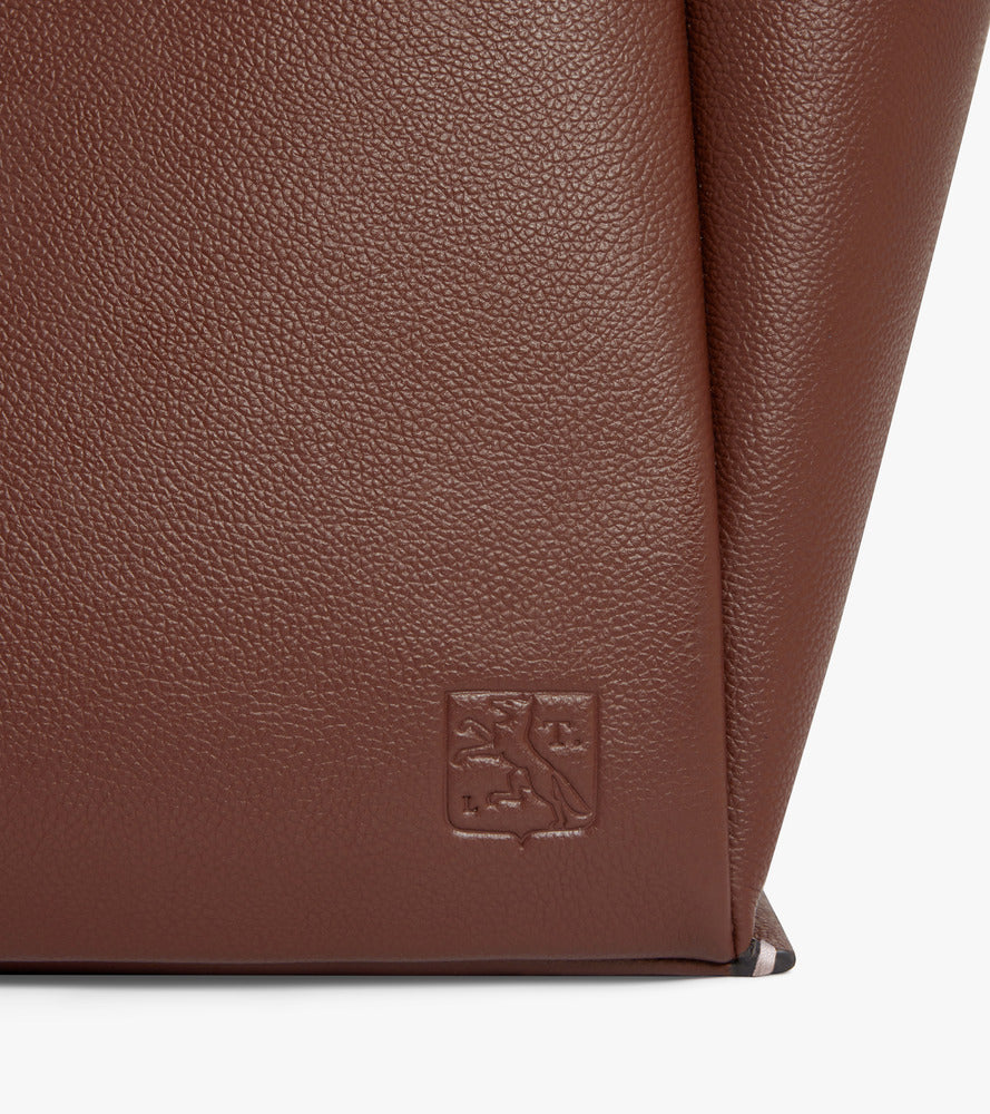 Grand sac cabas Elena en cuir grainé