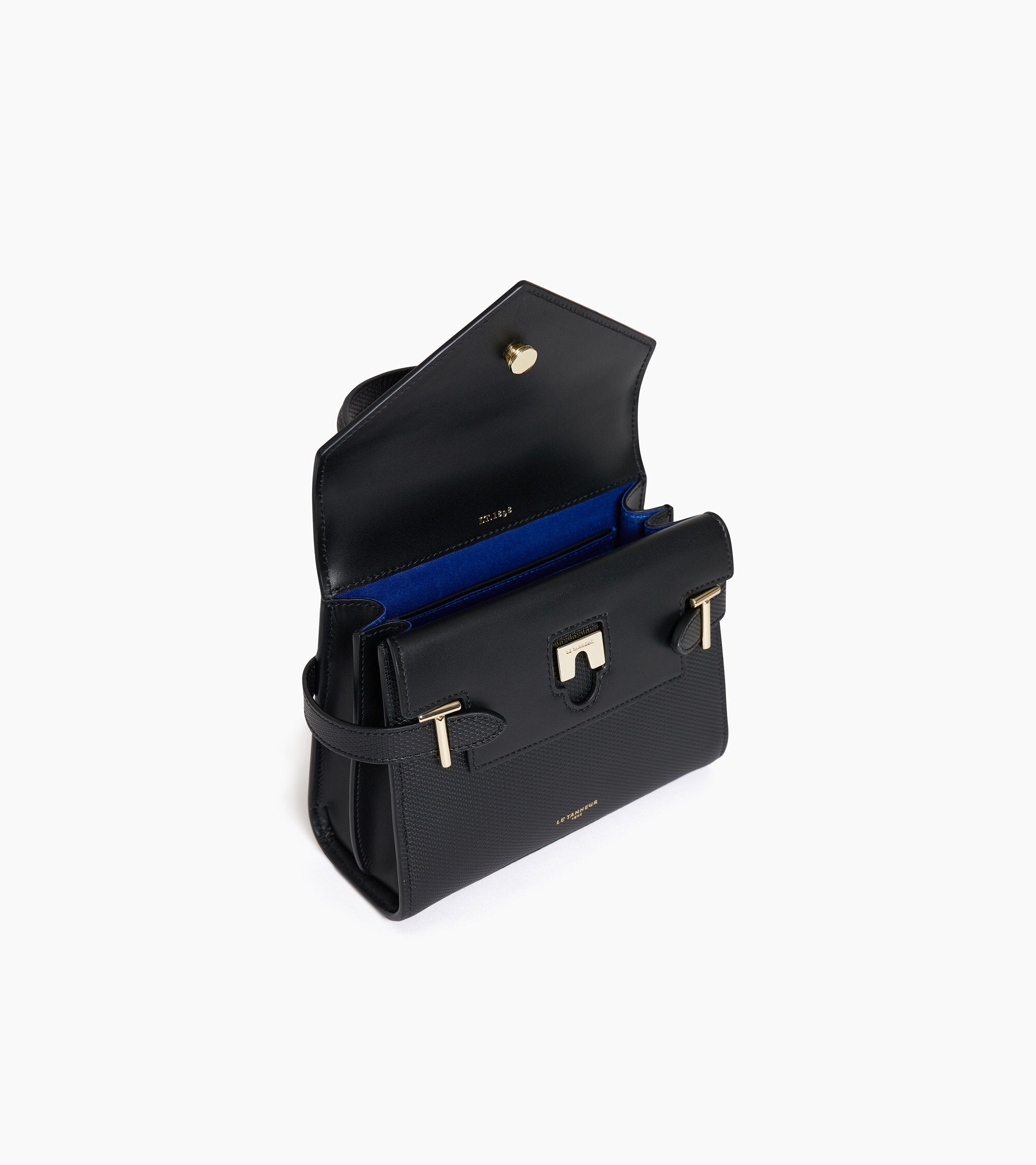 Kleine Handtasche Emilie aus T-Signaturleder mit Doppelklappe