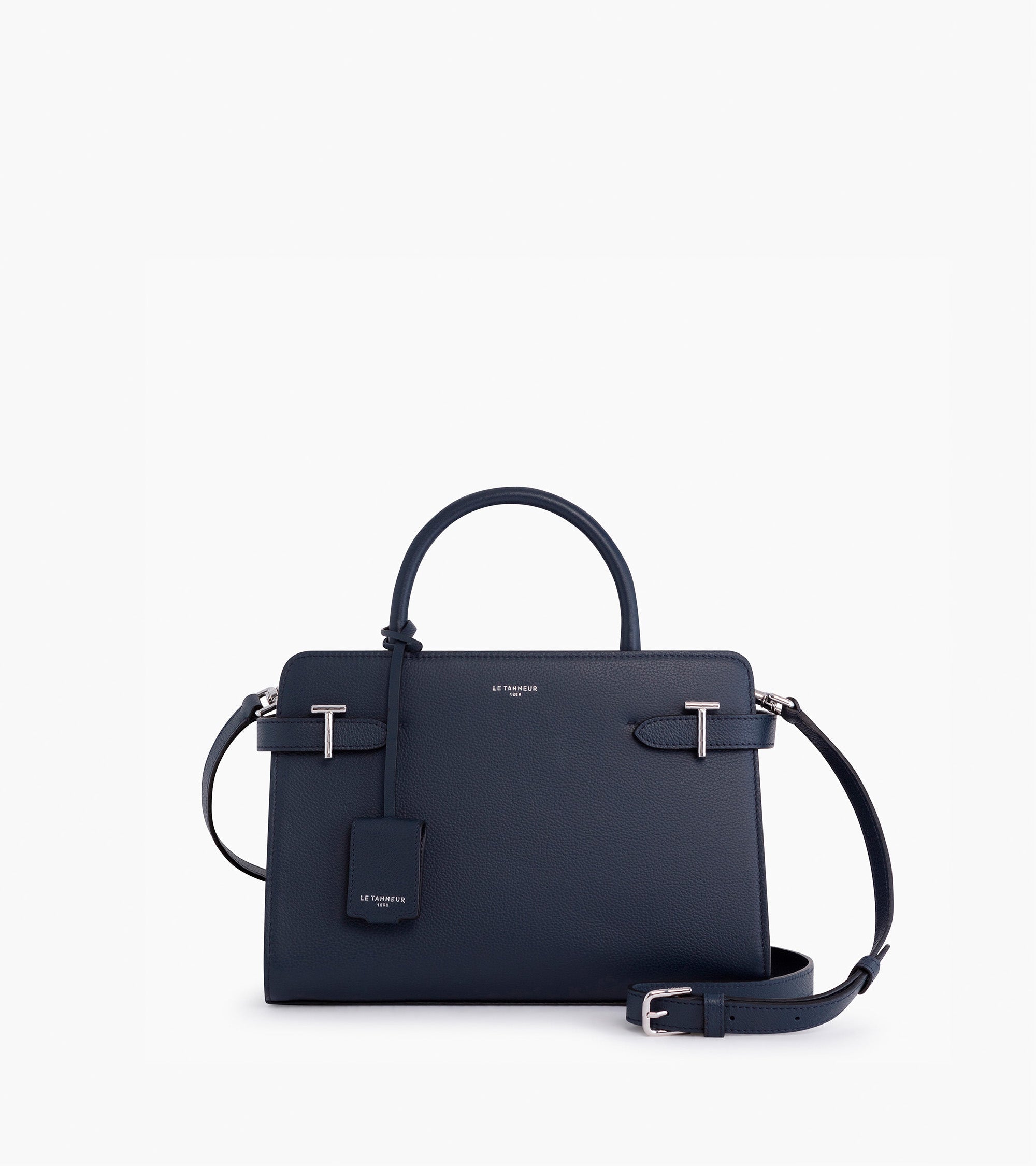 Mittelgroße Handtasche Emilie aus genarbtem Leder