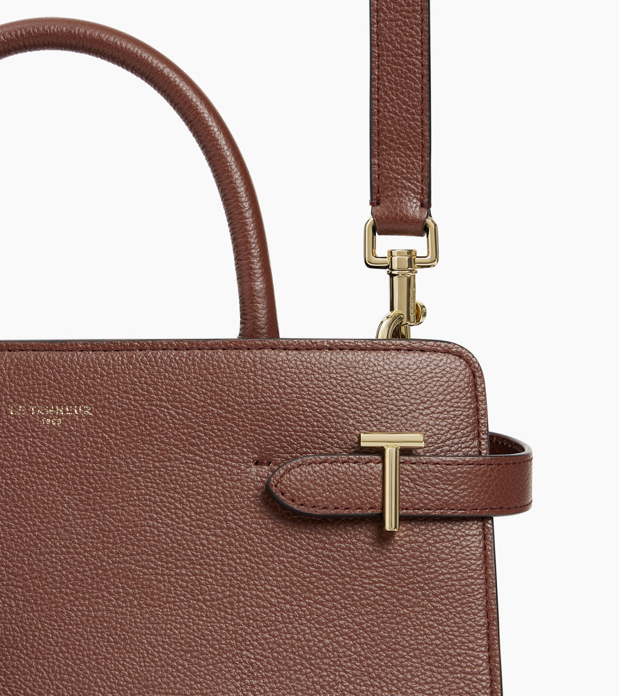 Sac à main moyen modèle Emilie en cuir grainé