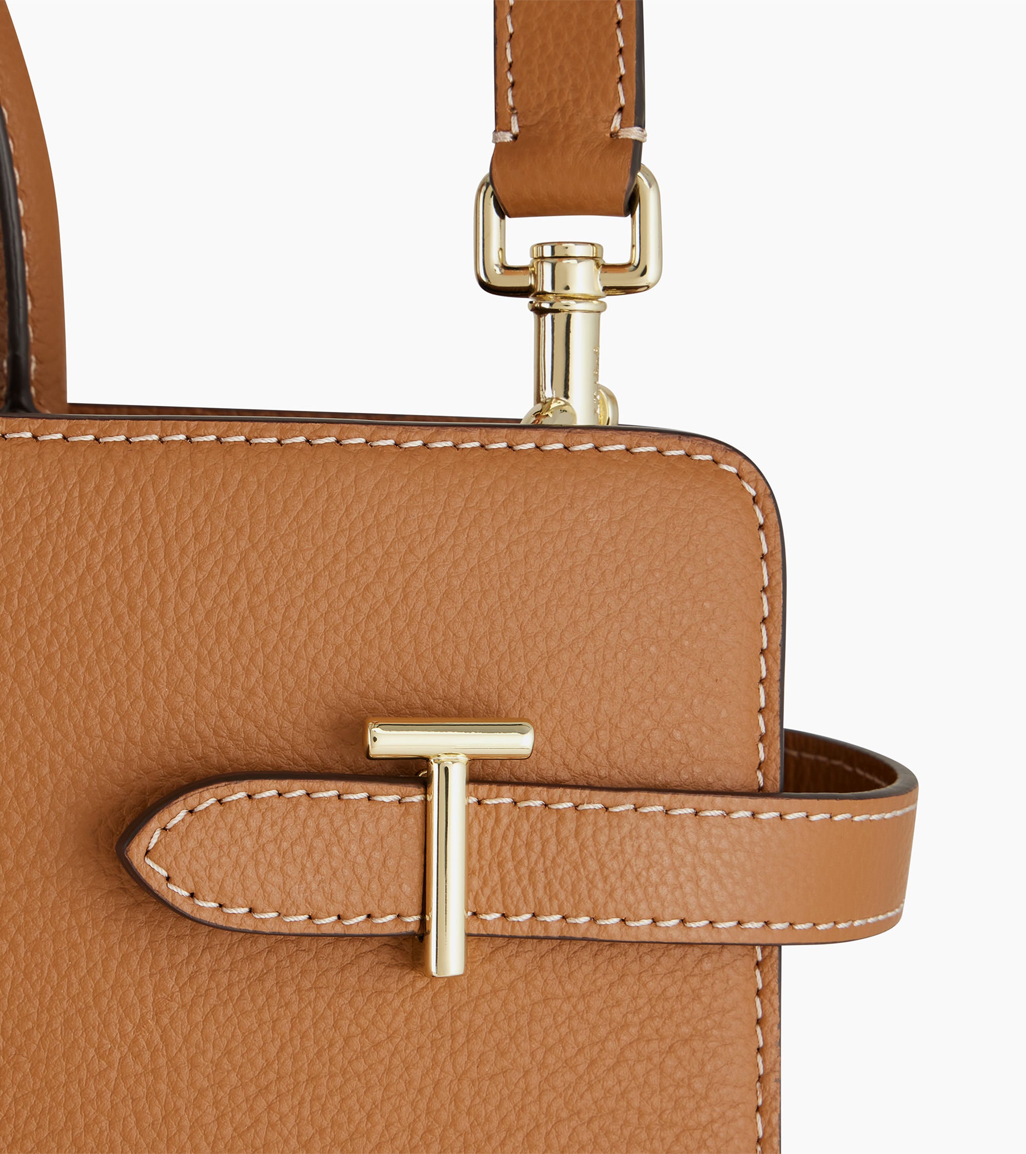Große Handtasche Emilie aus genarbtem Leder