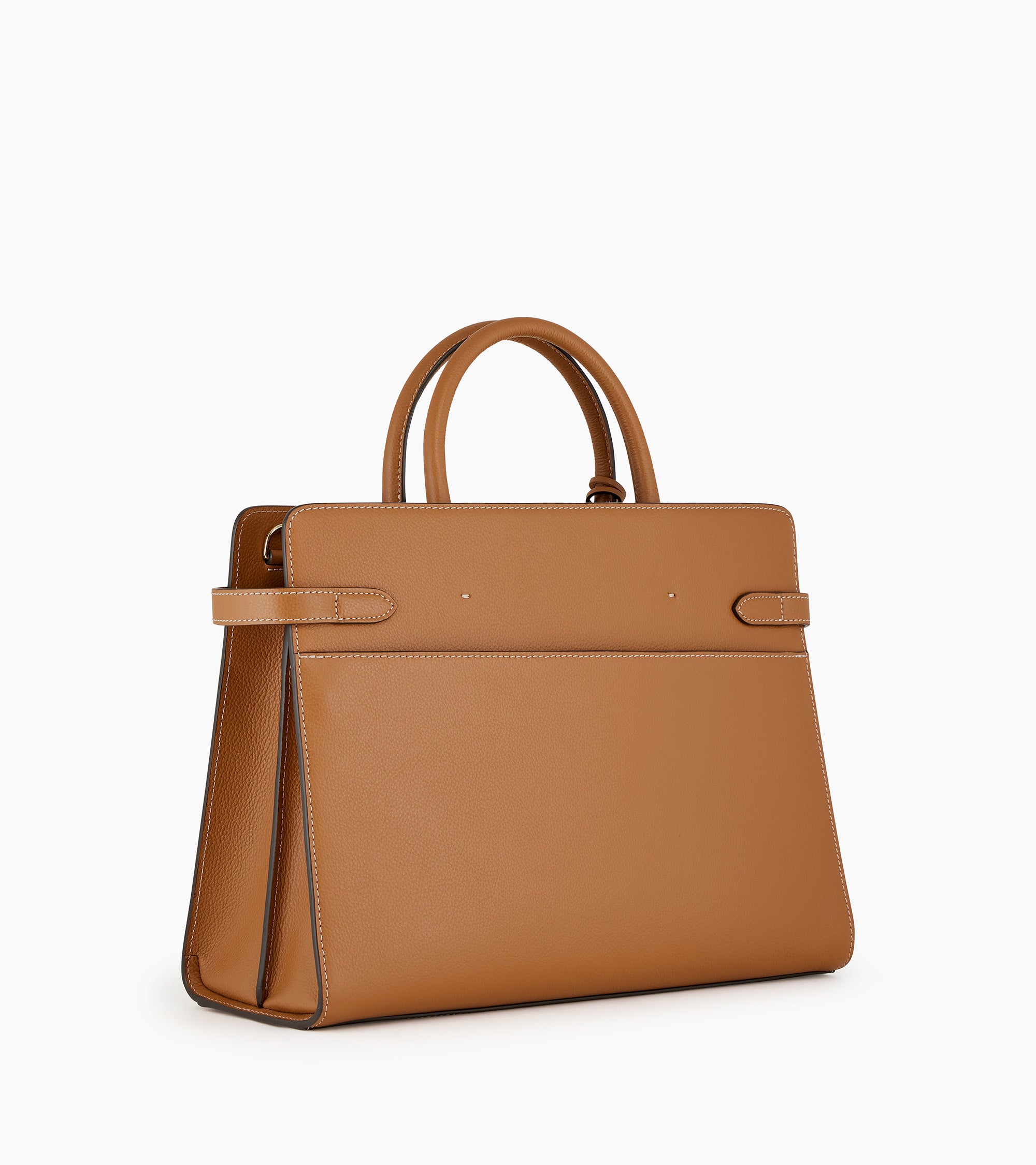 Große Handtasche Emilie aus genarbtem Leder