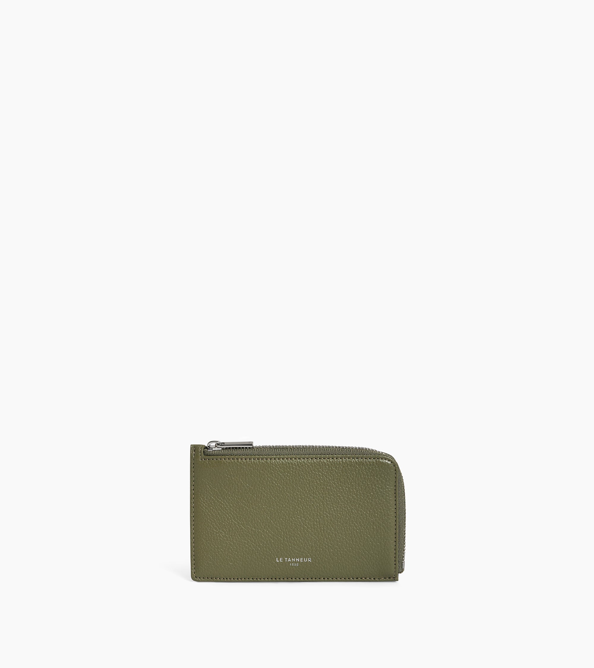Porte cartes zippé Emilie en cuir grainé