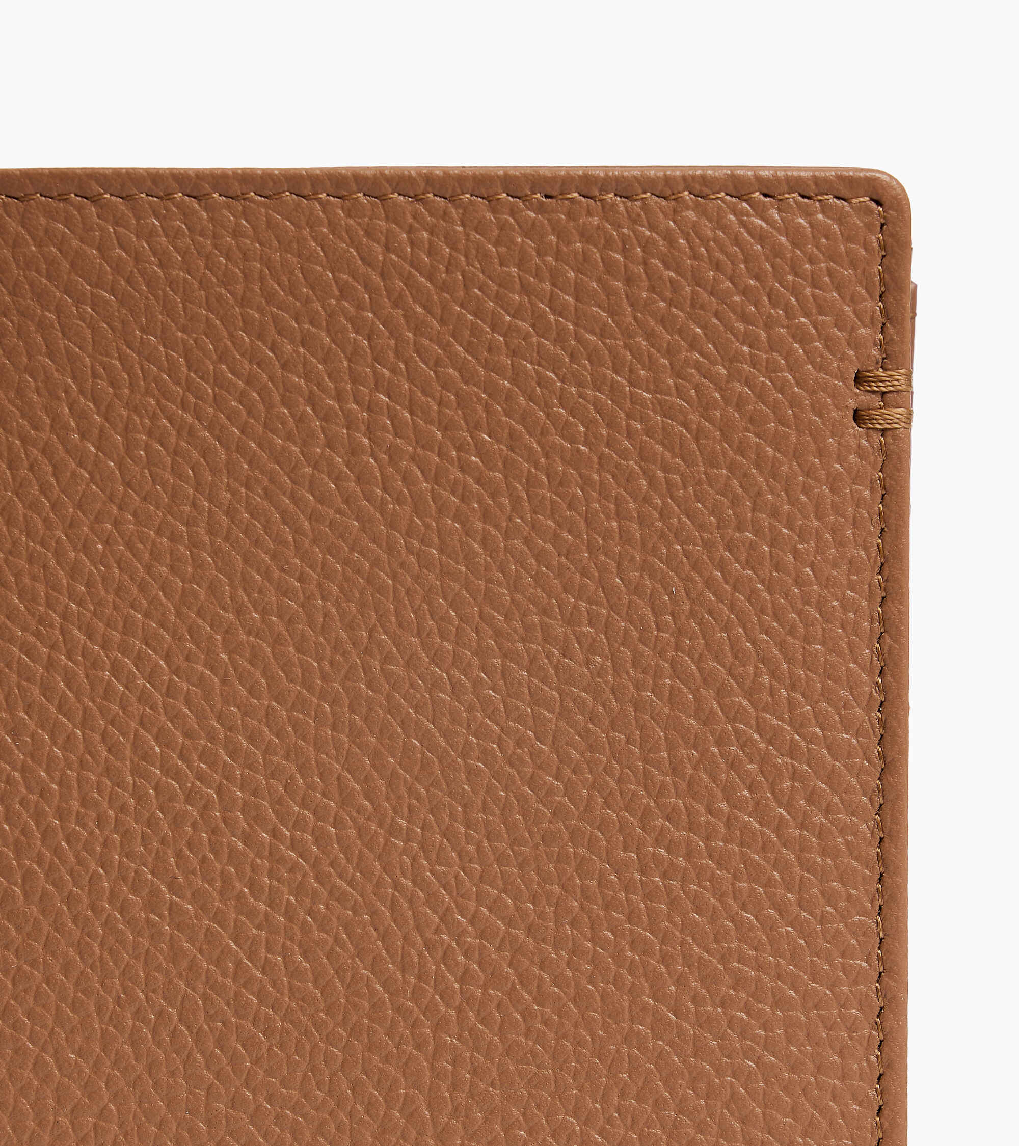 Cartera vertical pequeña de dos secciones con cremallera Lucien de piel granulada