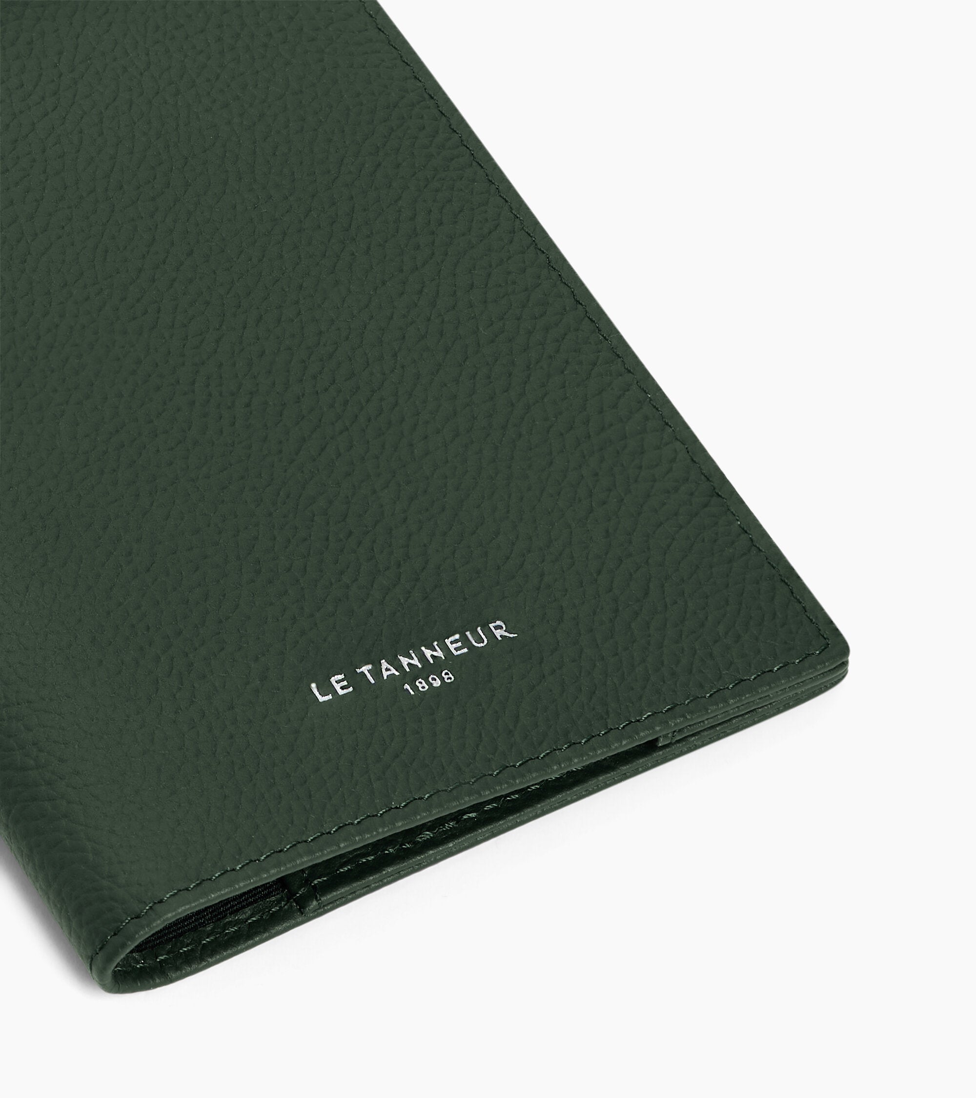 Funda de pasaporte de cuero granulado
