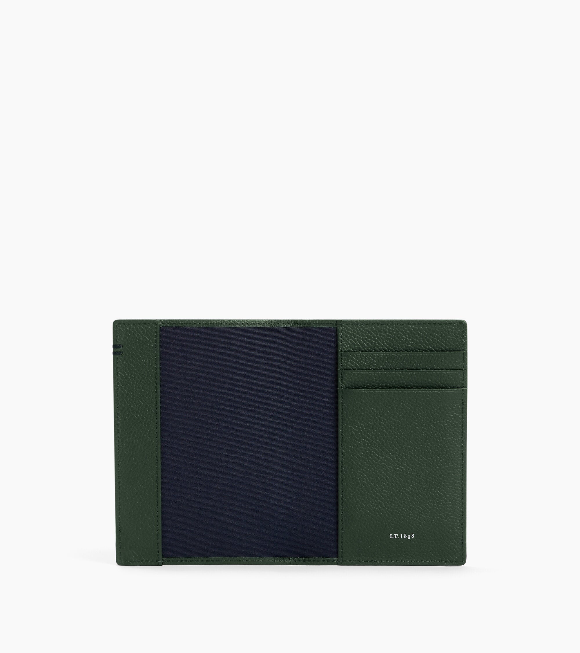 Funda de pasaporte de cuero granulado