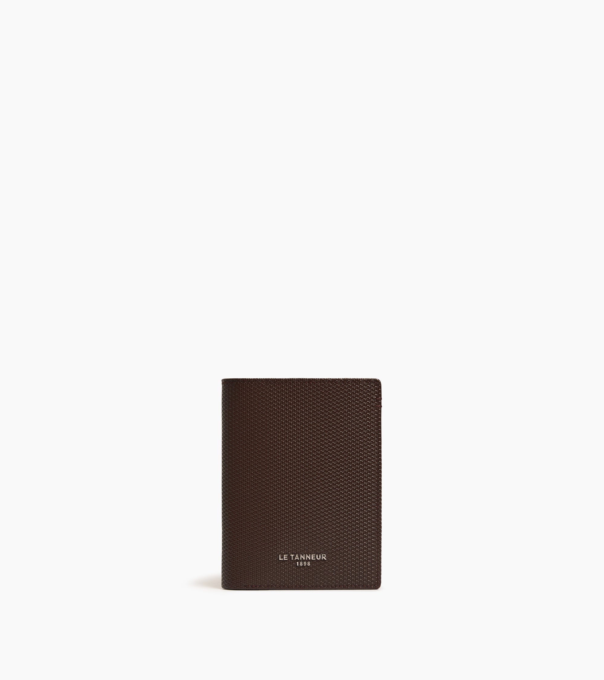 Cartera vertical con cremallera Lucien de piel con la T de la firma
