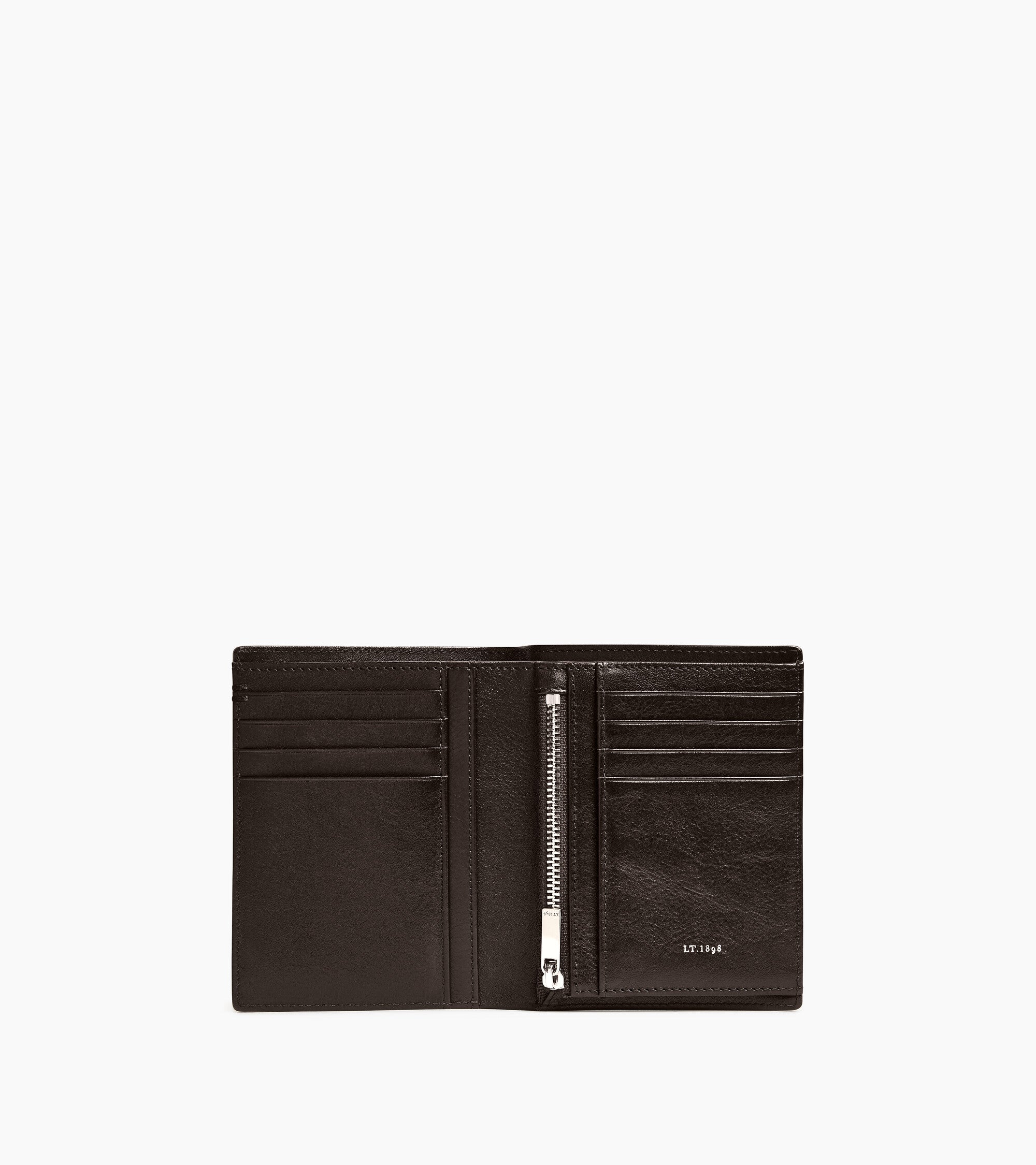 Lucien オイルレザー ファスナー付き 縦型 財布