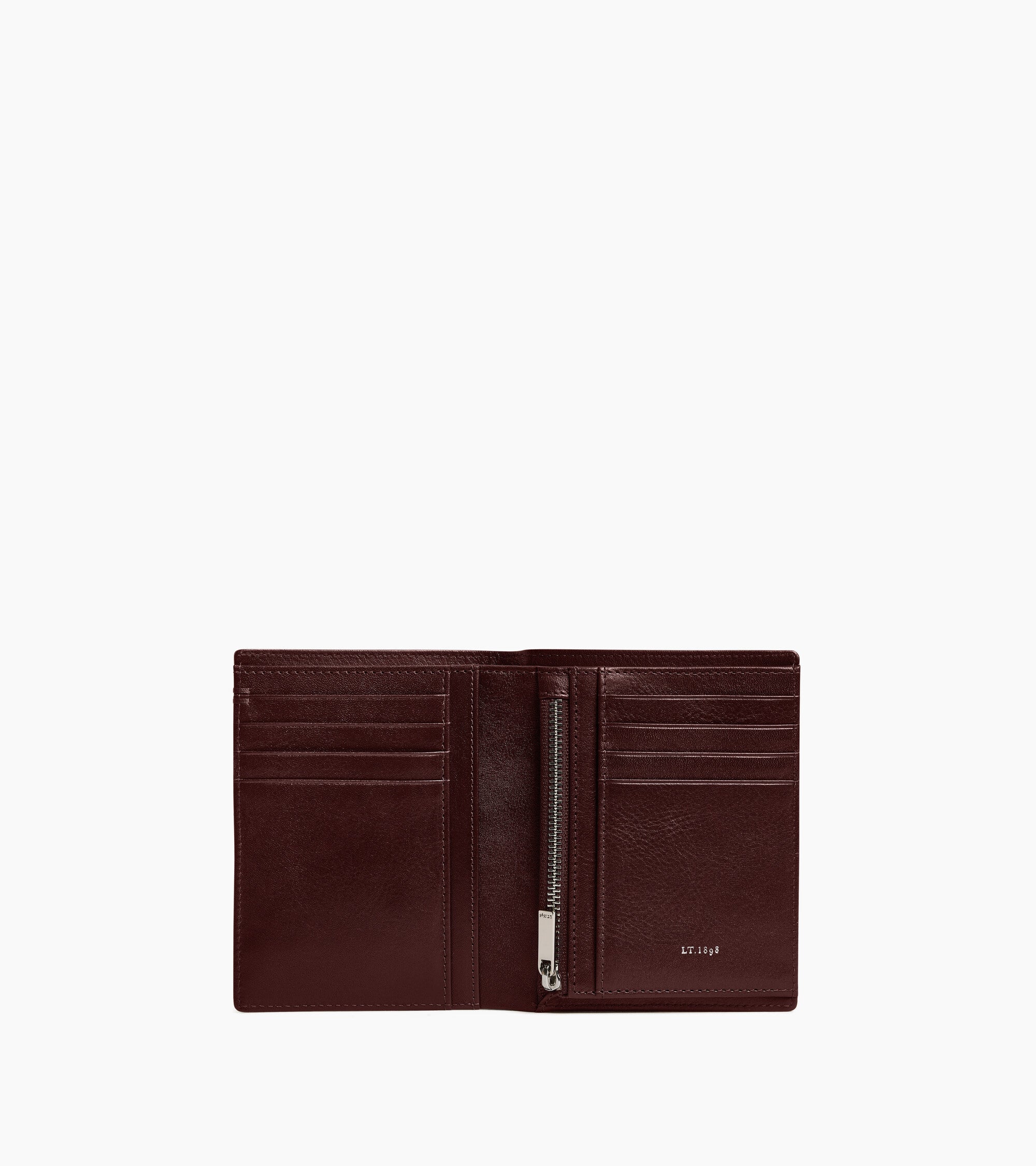 Lucien オイルレザー ファスナー付き 縦型 財布