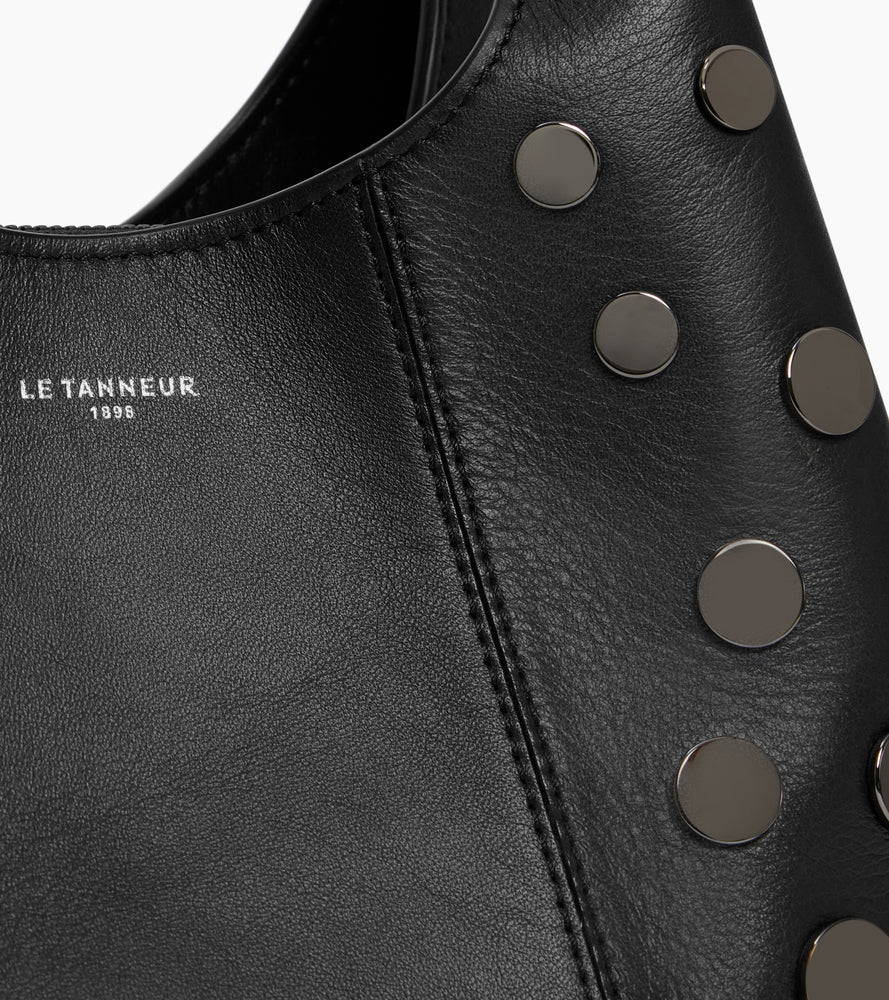 Petit sac à main Juliette en cuir lisse avec studs