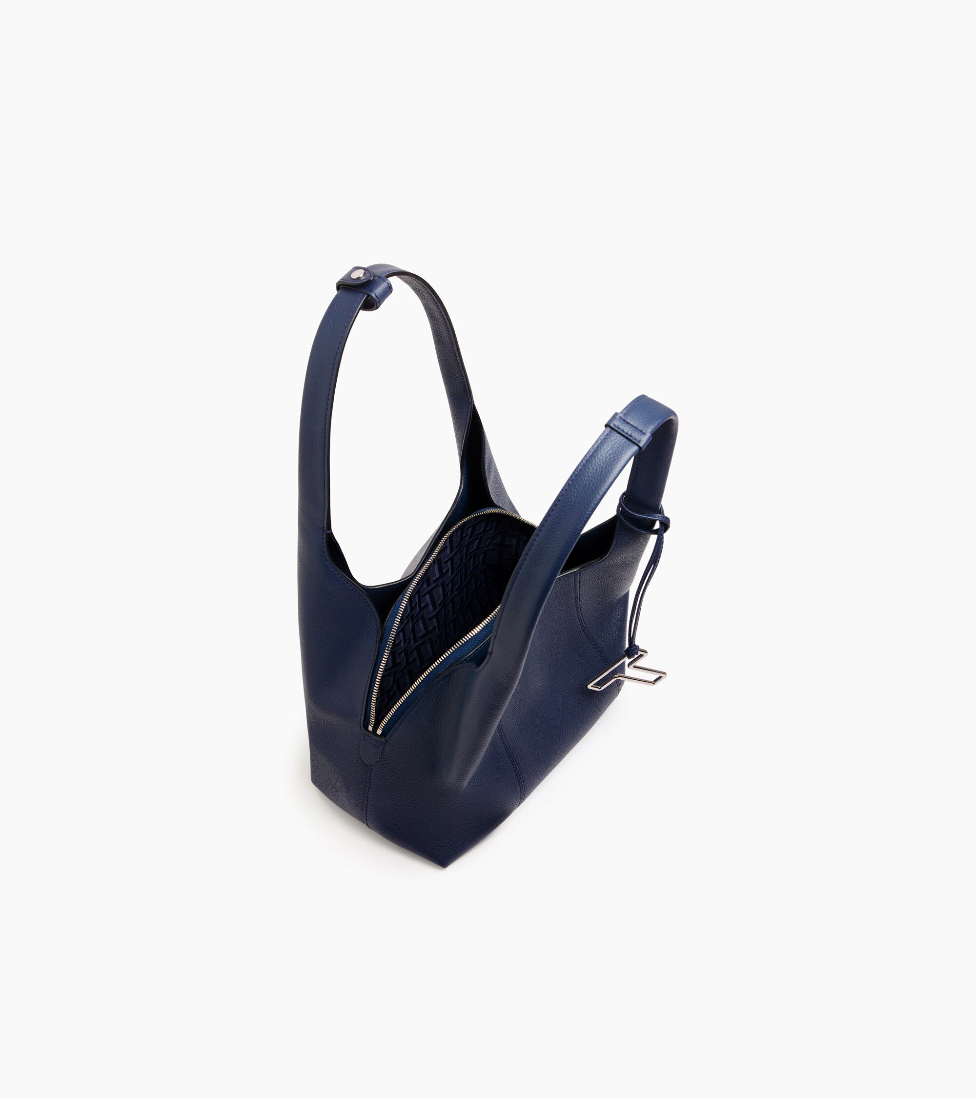Mittelgroße Schultertasche Modell Juliette aus genarbtem Leder