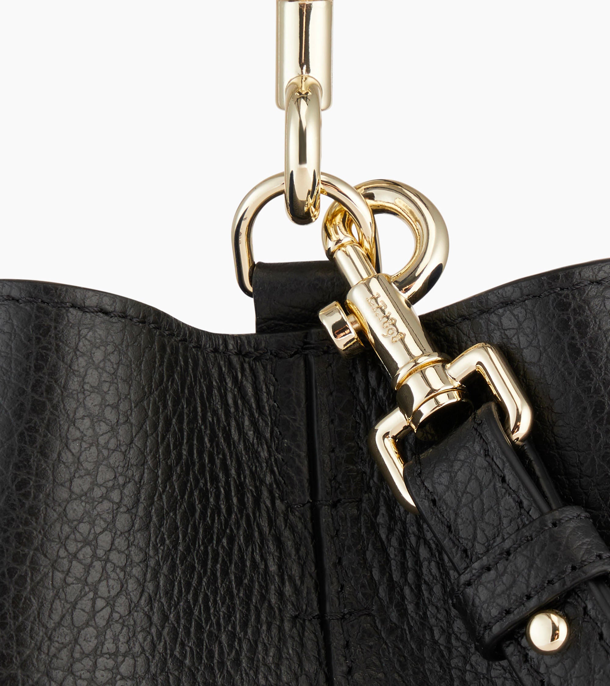Bucket Bag Louise aus genarbtem Leder