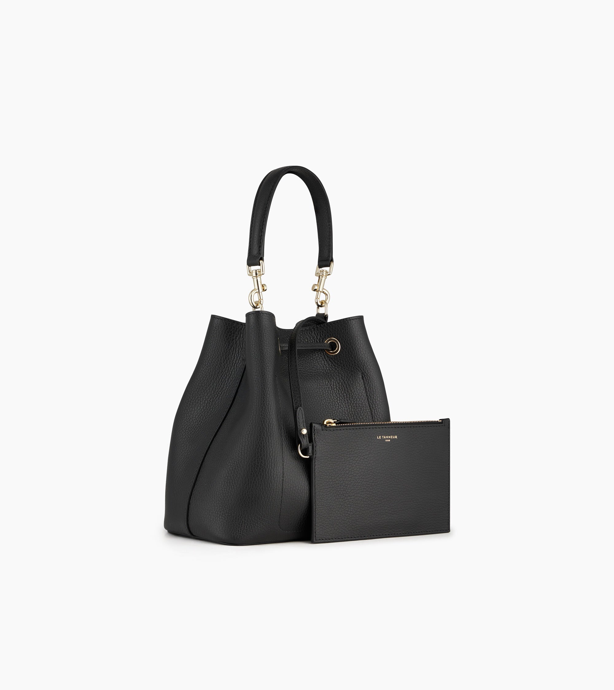 Bucket Bag Louise aus genarbtem Leder