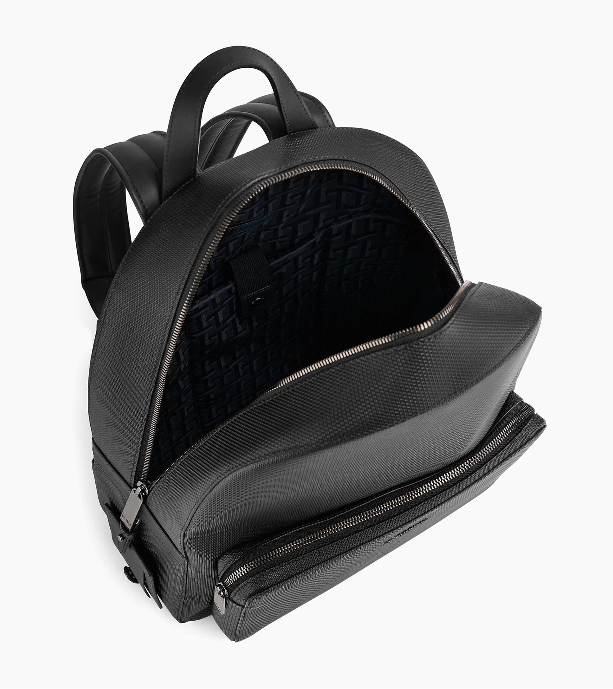 Rucksack Emile aus monogrammiertem Leder