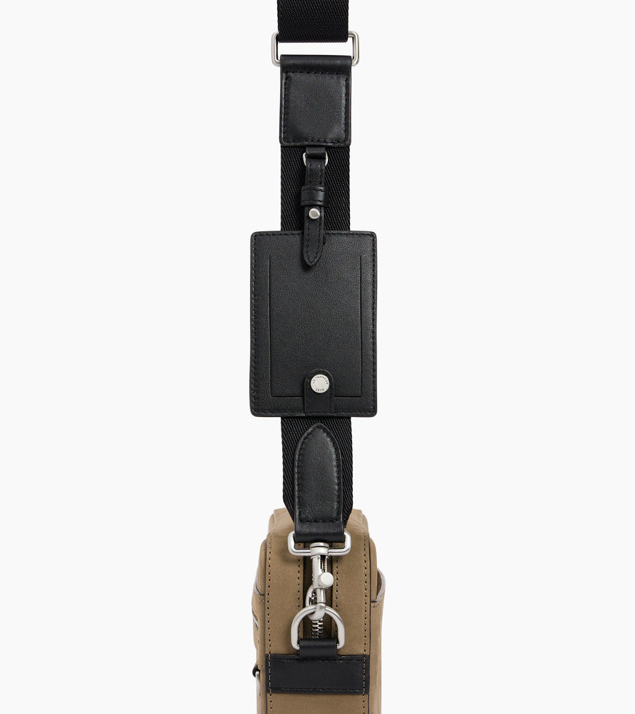 Petite sacoche Emile en cuir lisse et nubuck