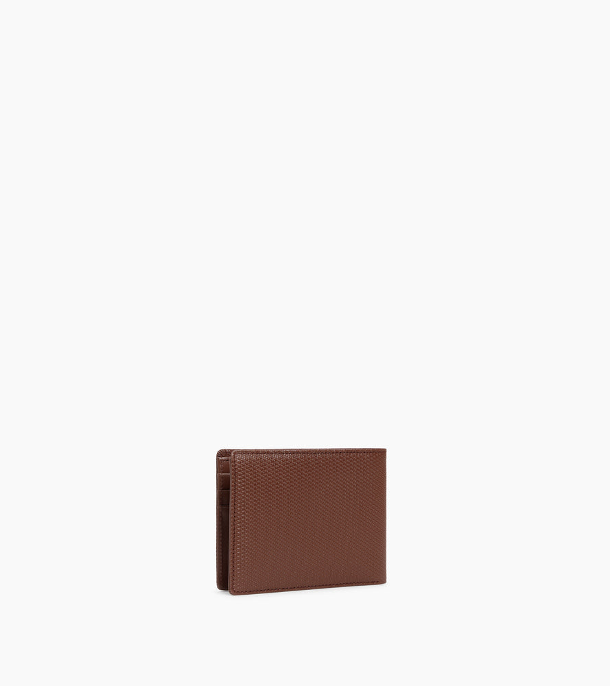 Portefeuille horizontal zippé Emile en cuir signature T