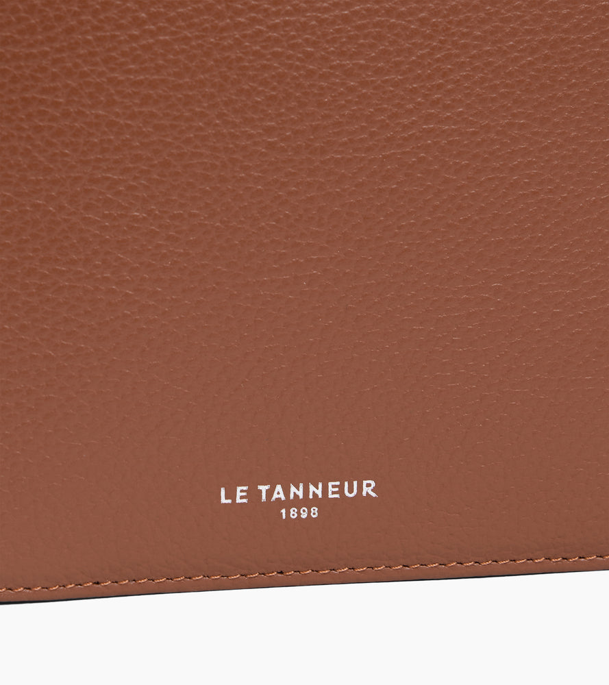 Portefeuille zippé horizontal Emile en cuir grainé