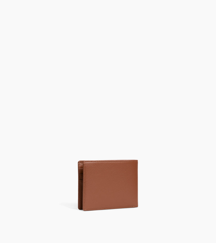 Portefeuille zippé horizontal Emile en cuir grainé