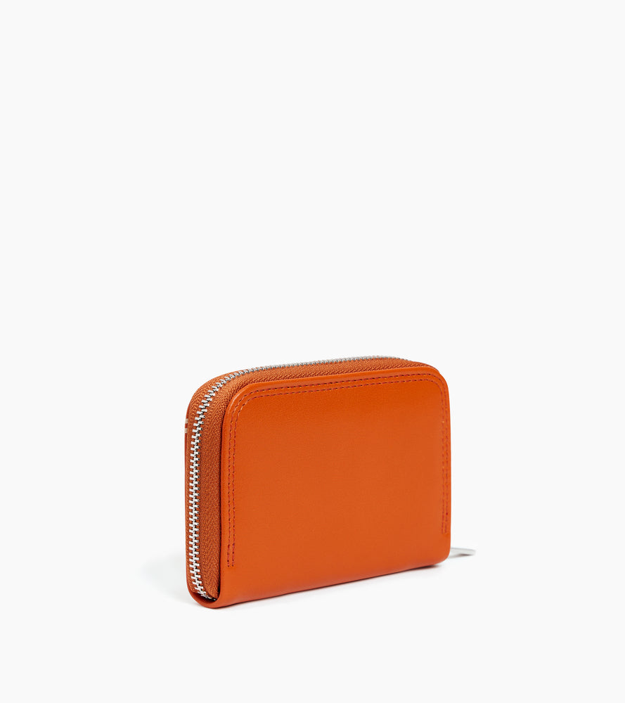 Porte monnaie zippé Martin en cuir lisse