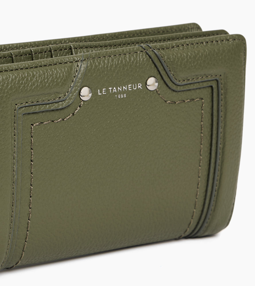 Portefeuille moyen modèle Ella en cuir grainé