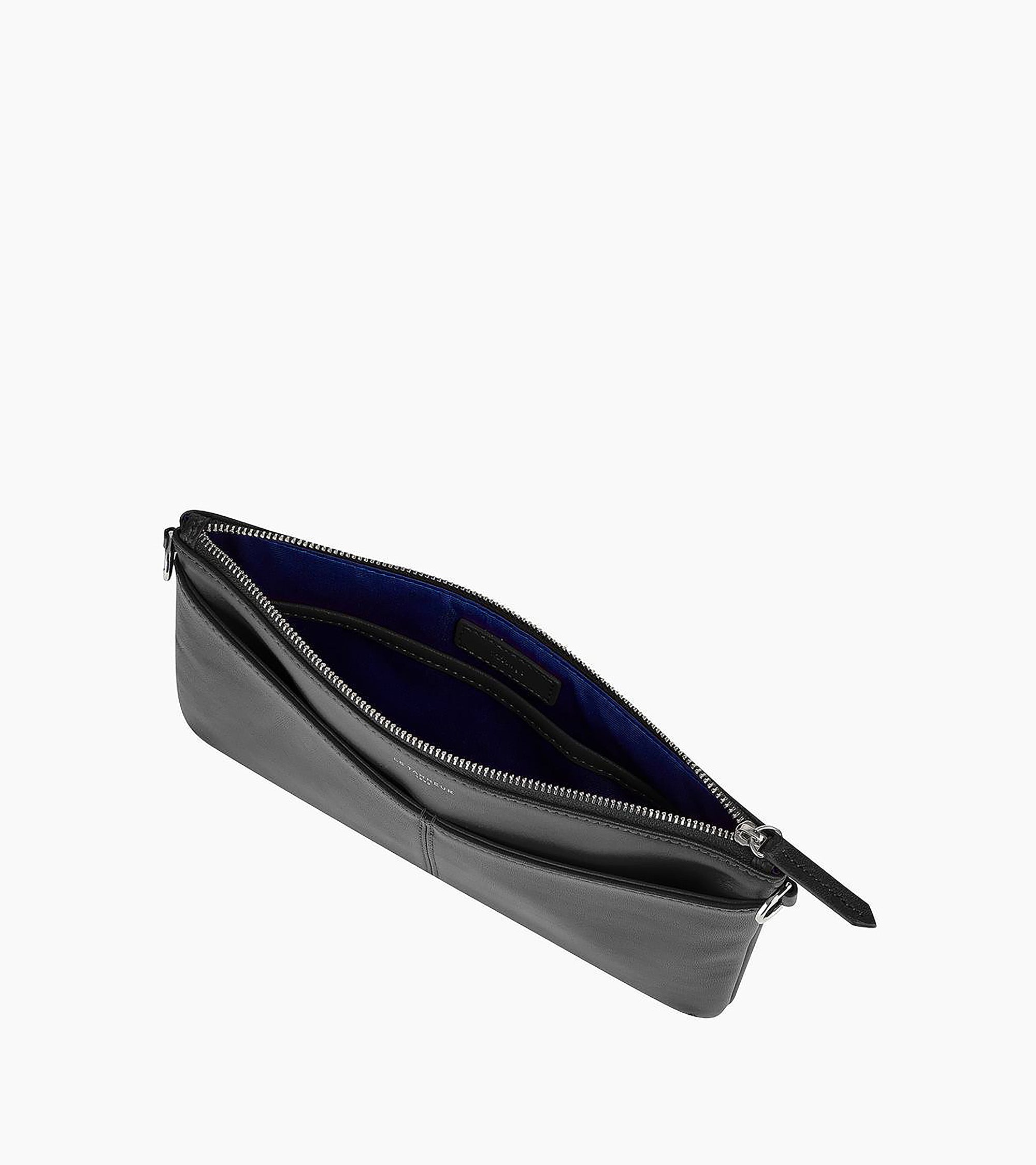 Kleine Handtasche Charlotte aus Glattleder mit Reißverschluss und abnehmbarem Tragriemen