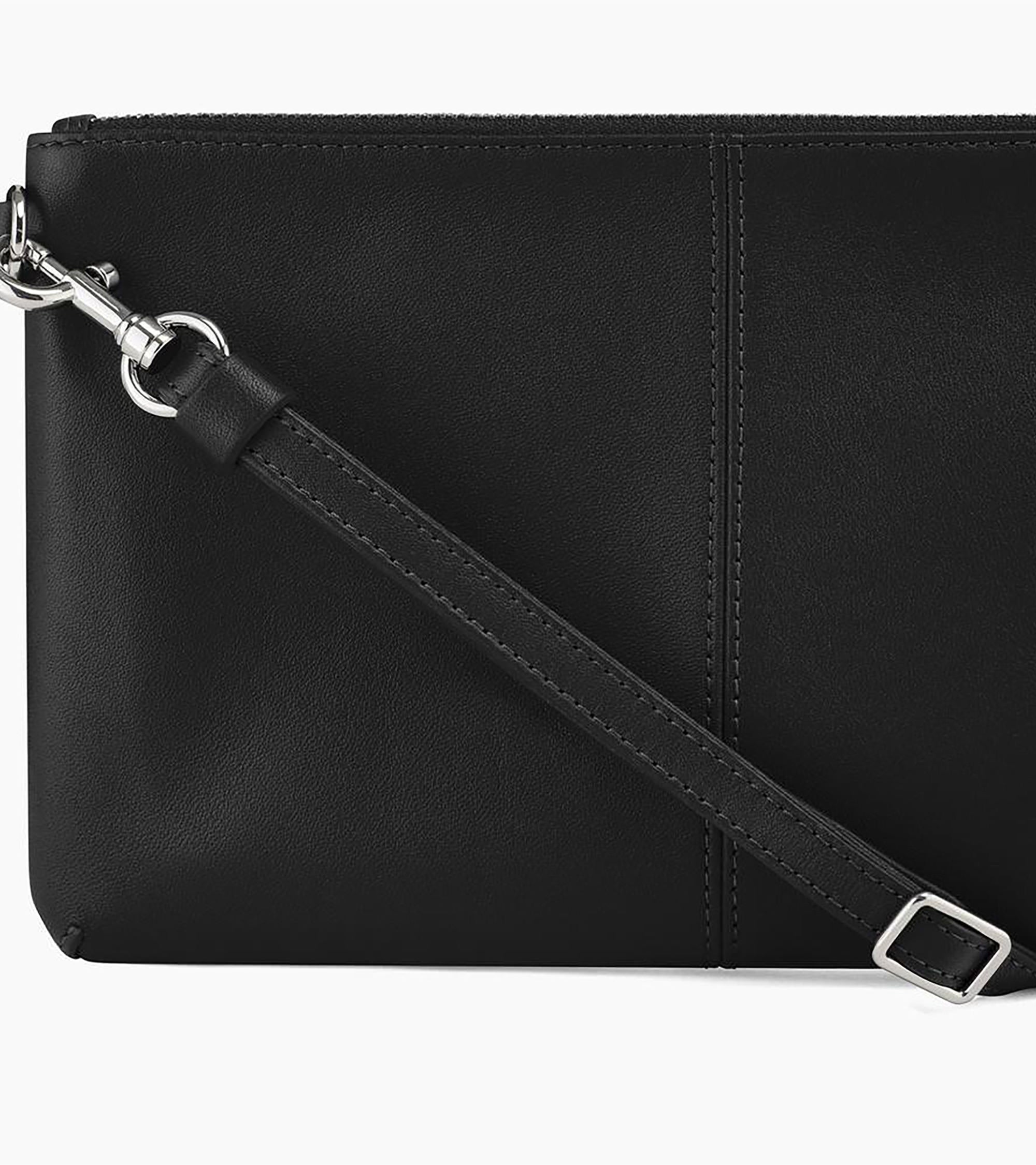 Kleine Handtasche Charlotte aus Glattleder mit Reißverschluss und abnehmbarem Tragriemen