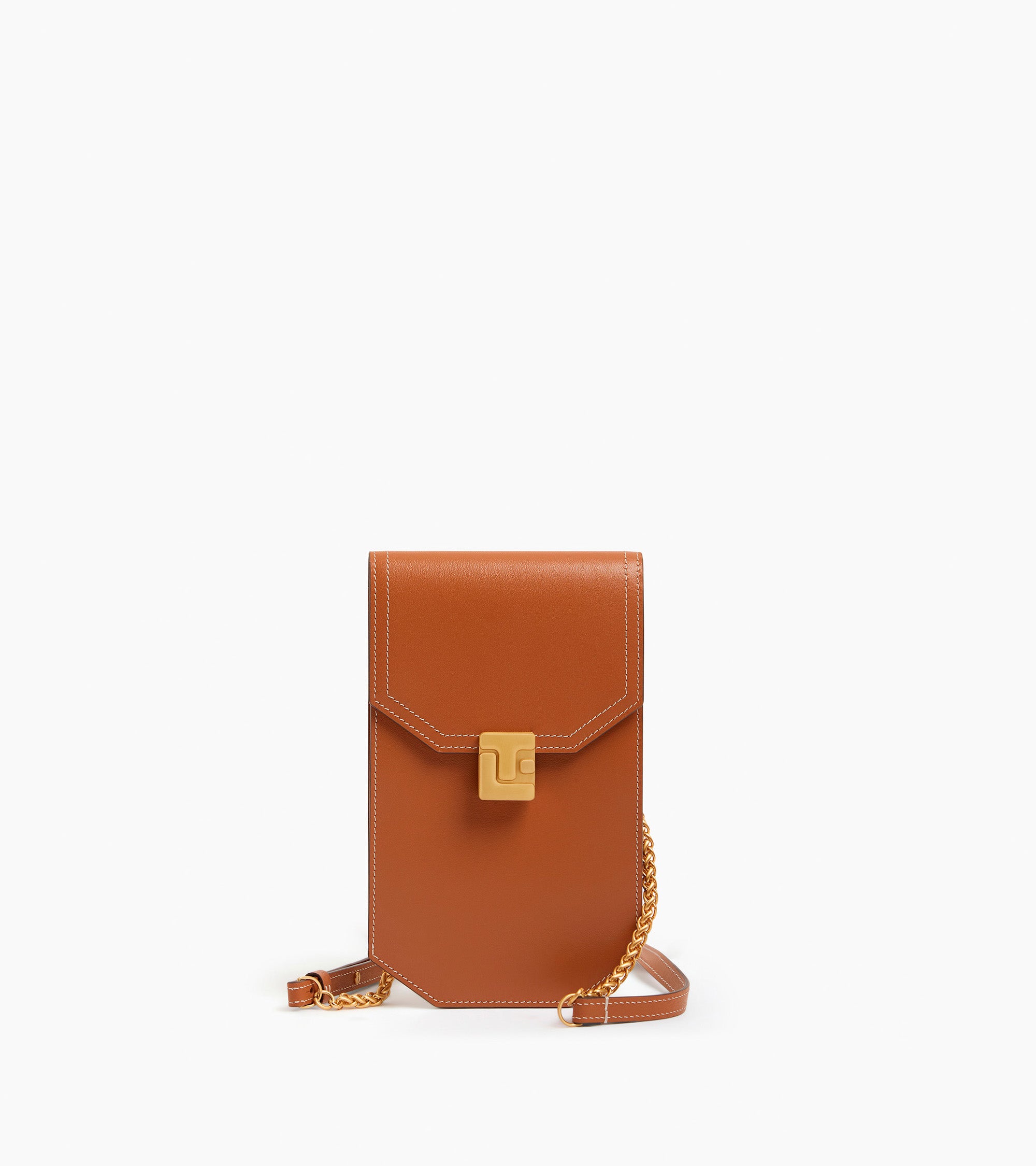 Handytasche Rose mit Klappe aus Glattleder