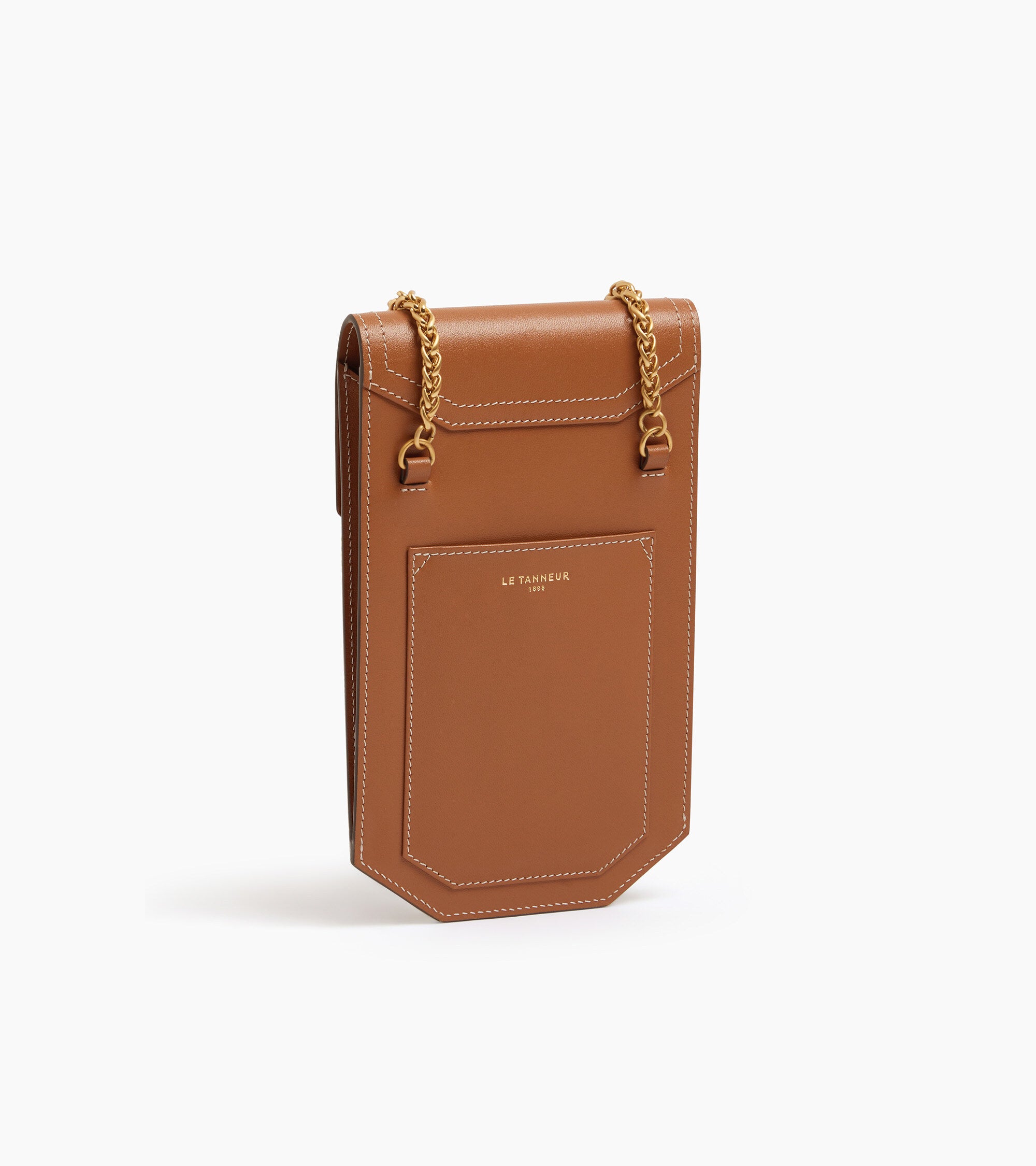Handytasche Rose mit Klappe aus Glattleder