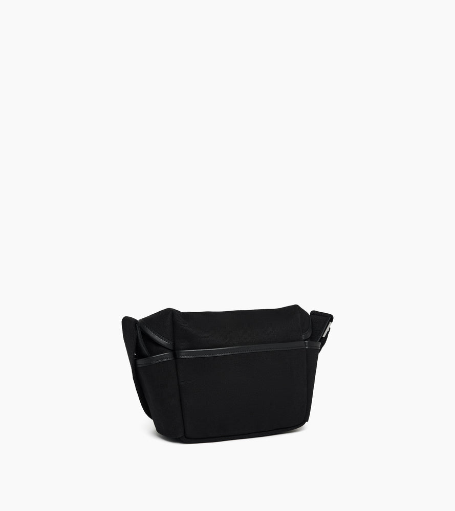 Petit sac bandoulière Solveig en toile coton et cuir lisse